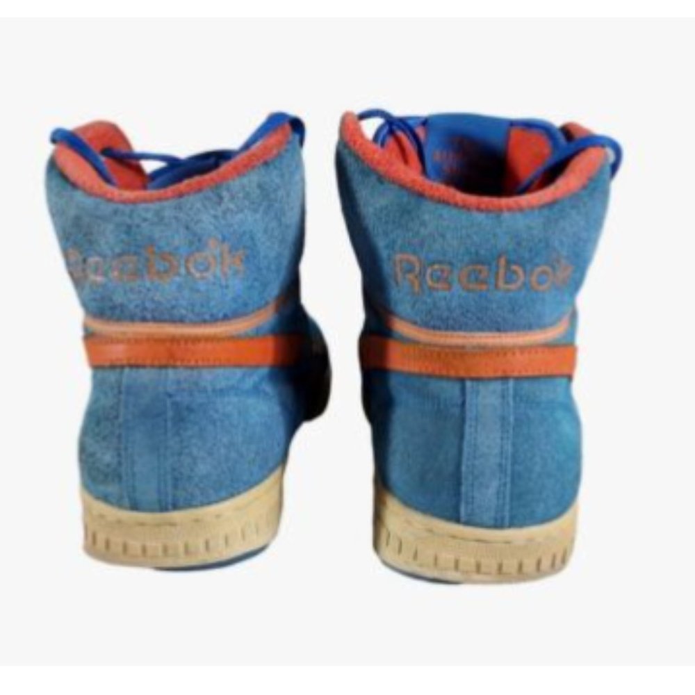 Reebok Vintage 1980's High Top Mens Suede Blue Orange Basketball Shoes Size 13 - Picture 7 of 12